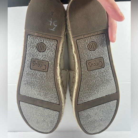 SAM EDELMAN CIRCUS Espadrille Beige Wedge Jute Sandals Size 10 - Picture 3 of 15